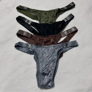 NWOT Victoria's Secret Very Sexy Satin Logo Shine Strap Brazilian / Thong Panty